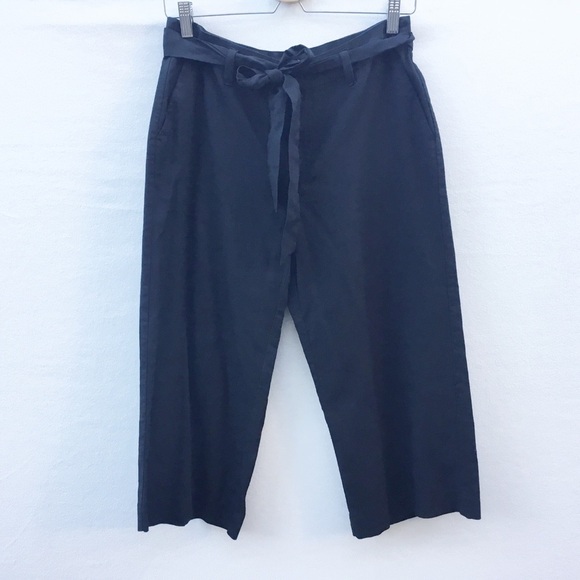 GAP Factory black culottes with tie belt size 4. - Picture 1 of 7